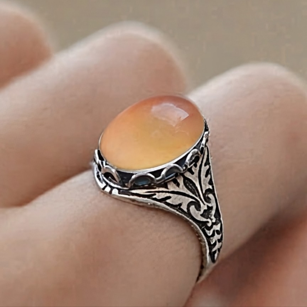 Mood Ring Silvery Size 7 8 9 Color Changing 70s Silver Mood Rings Men Women - Picture 6 of 15